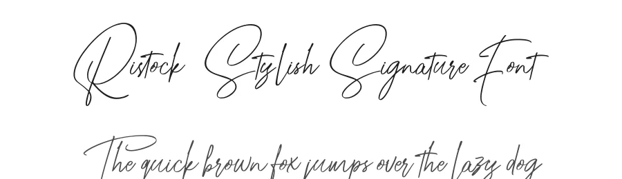 Ristock – Stylish Signature Font by Almarkha Type — Script Handwritten Font