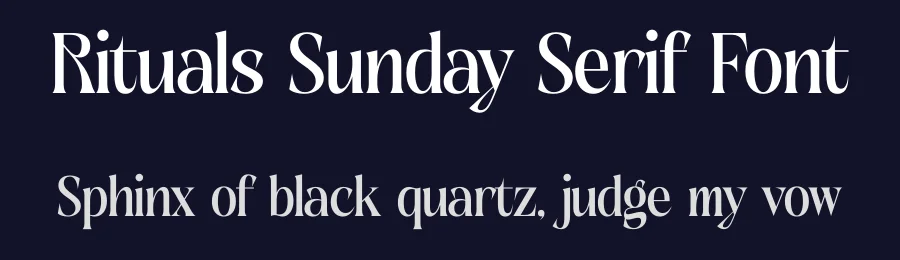 Rituals Sunday Serif Font by timelesstype.co — Display Font — thumbnail 2