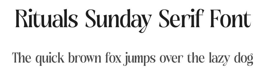Rituals Sunday Serif Font by timelesstype.co — Display Font
