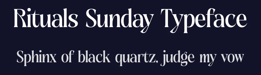 Rituals Sunday Typeface by timelesstype.co — Display Font — thumbnail 2