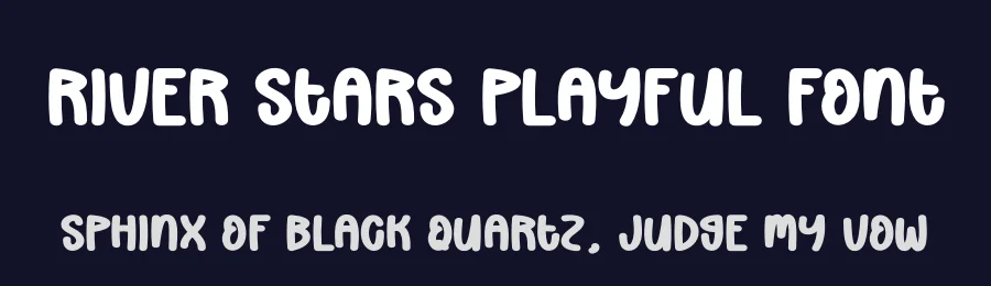 River Stars Playful Font by creativeletter — Display Font — thumbnail 2
