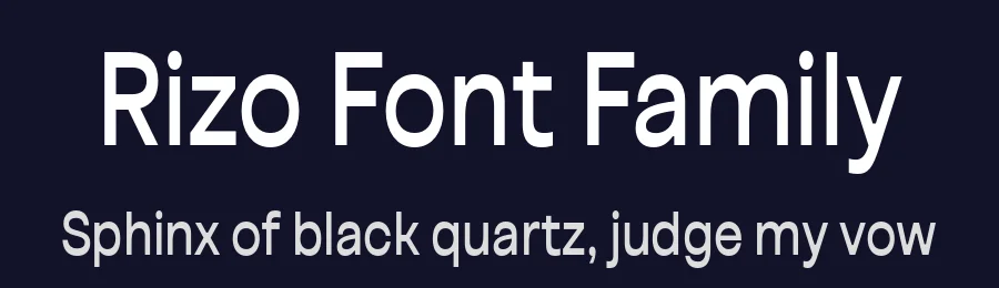 Rizo Font Family by Fontfabric Type Foundry — Sans Serif Font — thumbnail 2