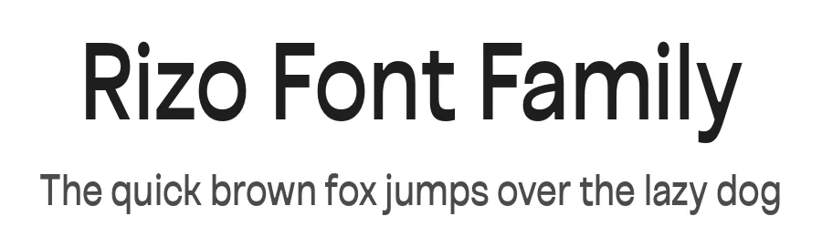 Rizo Font Family by Fontfabric Type Foundry — Sans Serif Font