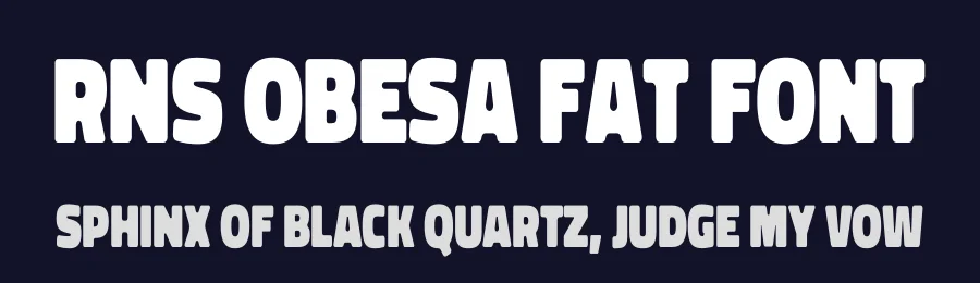 RNS Obesa Fat Font by RNS Fonts — Sans Serif Font — thumbnail 2