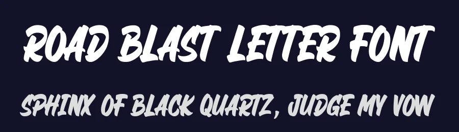 Road Blast Letter Font by [email protected] — Display Font — thumbnail 2