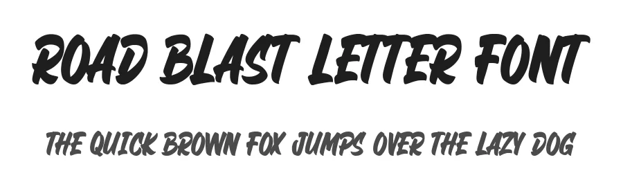 Road Blast Letter Font by [email protected] — Display Font