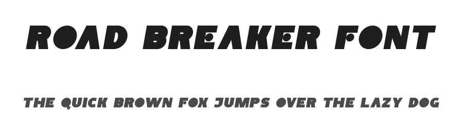 Road Breaker Font by RaisProject — Display Font