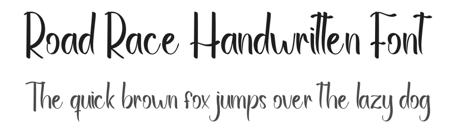 Road Race Handwritten Font by andikastudio — Script Handwritten Font