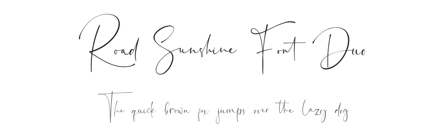 Road Sunshine Font Duo by fontkong — Script Handwritten Font