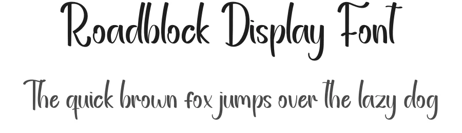 Roadblock Display Font by andikastudio — Script Handwritten Font