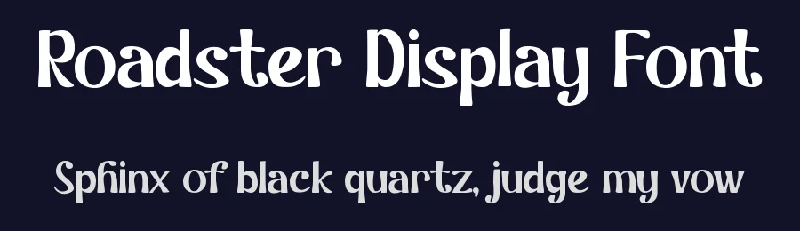 Roadster Display Font by Pinisiart — Display Font — thumbnail 2