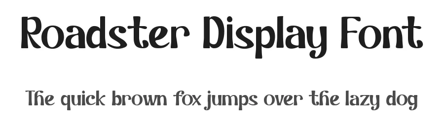 Roadster Display Font by Pinisiart β Display Font