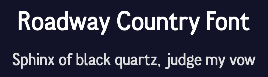 Roadway Country Font by Viswell Sudio — Sans Serif Font — thumbnail 2