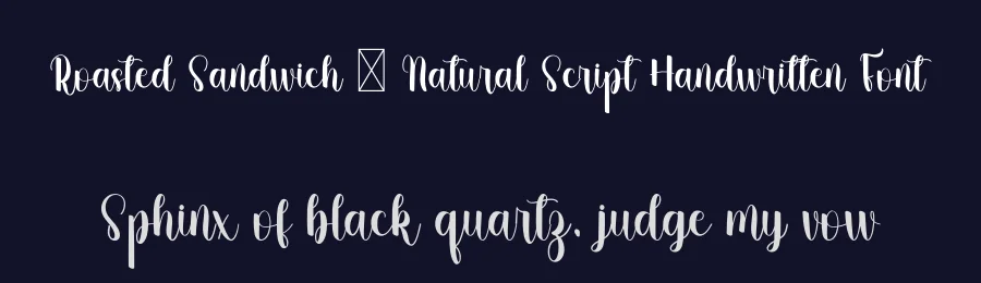 Roasted Sandwich – Natural Script Handwritten Font by freshtypeink — Script Handwritten Font — thumbnail 2