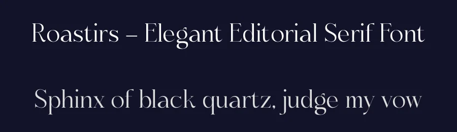 Roastirs – Elegant Editorial Serif Font by timelesstype.co — Serif Font — thumbnail 2