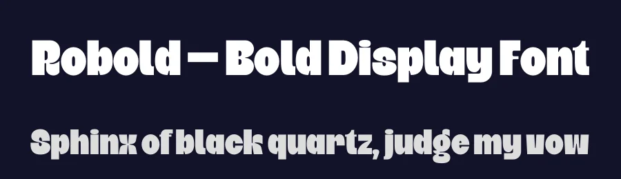 Robold – Bold Display Font by limitype — Display Font — thumbnail 2