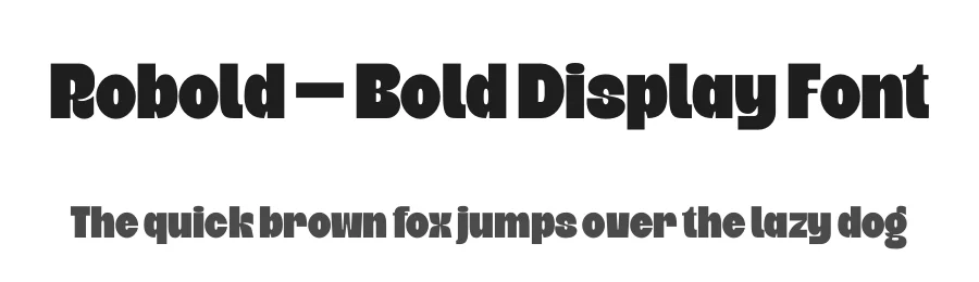 Robold – Bold Display Font by limitype — Display Font