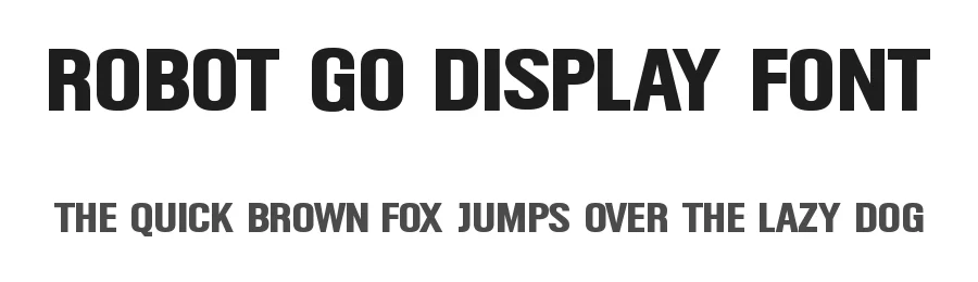 Robot Go Display Font by Joe Dawson โ Display Font