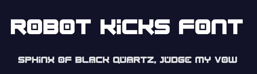 Robot Kicks Font by Dadiomouse — Display Font — thumbnail 2