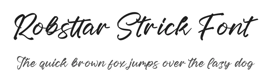 Robsttar Strick Font by glorytype — Script Handwritten Font