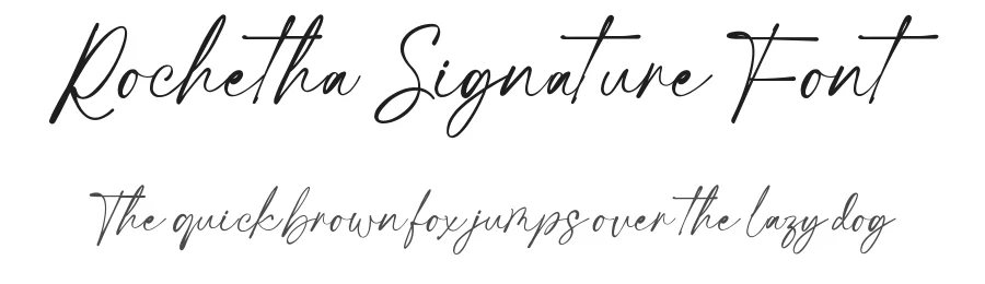 Rochetha Signature Font by wibisono2001 — Script Handwritten Font
