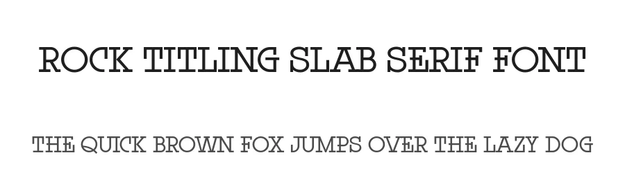 Rock Titling Slab Serif Font by NowType — Slab Serif Font