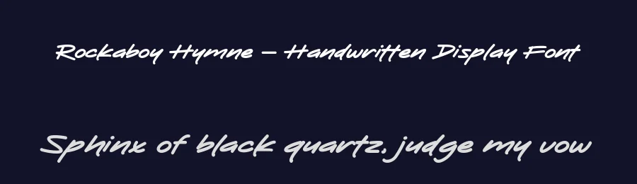 Rockaboy Hymne – Handwritten Display Font by Fikryal Studio — Display Font — thumbnail 2