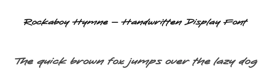 Rockaboy Hymne – Handwritten Display Font by Fikryal Studio — Display Font