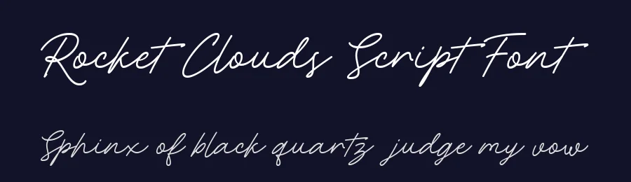 Rocket Clouds Script Font by Wacaksara Co. — Script Handwritten Font — thumbnail 2