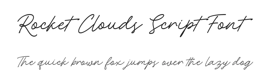 Rocket Clouds Script Font by Wacaksara Co. — Script Handwritten Font