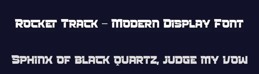 Rocket Track – Modern Display Font by timelesstype.co — Display Font — thumbnail 2