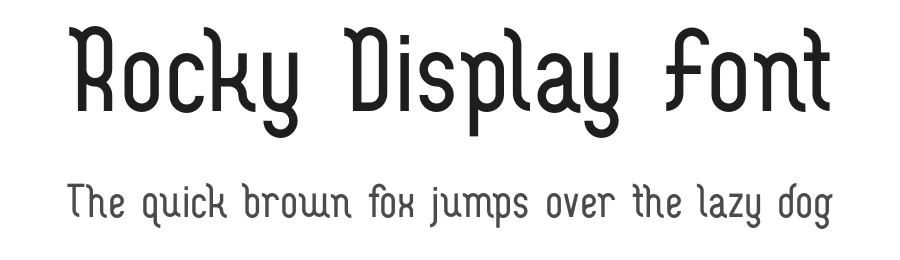 Rocky Display Font by Alpaprana β Sans Serif Font