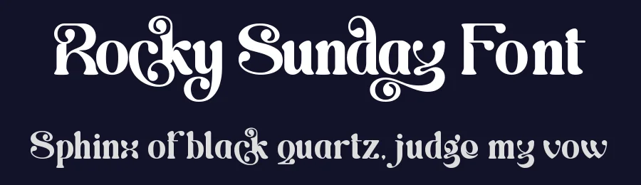 Rocky Sunday Font by letterara — Display Font — thumbnail 2