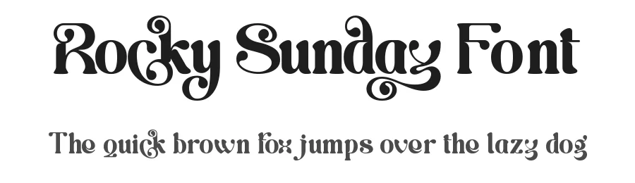Rocky Sunday Font by letterara — Display Font