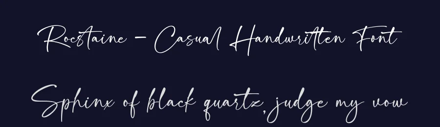 Rocstaine – Casual Handwritten Font by Basnistudio — Script Handwritten Font — thumbnail 2