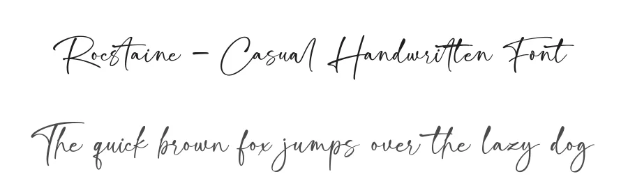 Rocstaine – Casual Handwritten Font by Basnistudio — Script Handwritten Font