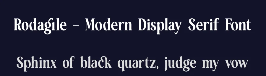 Rodagile – Modern Display Serif Font by timelesstype.co — Serif Font — thumbnail 2