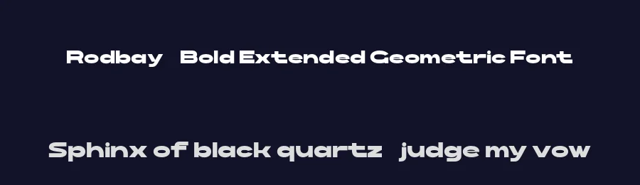 Rodbay – Bold Extended Geometric Font by roomspace.cl — Display Font — thumbnail 2