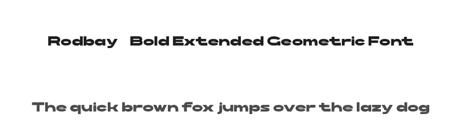 Rodbay – Bold Extended Geometric Font by roomspace.cl — Display Font