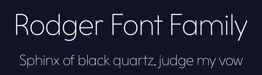 Rodger Font Family by Mark Butchko — Sans Serif Font — thumbnail 2