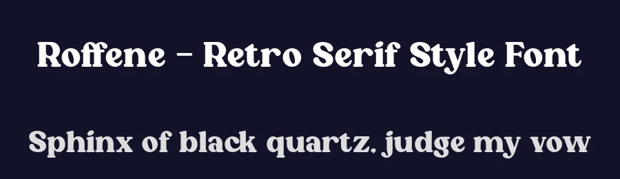 Roffene – Retro Serif Style Font by Puri Creative — Display Font — thumbnail 2