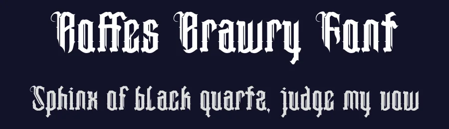 Roffes Brawry Font by Dhabee — Blackletter Font — thumbnail 2