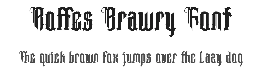 Roffes Brawry Font by Dhabee — Blackletter Font