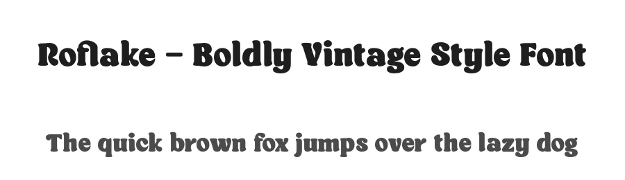 Roflake – Boldly Vintage Style Font by roomspace.cl — Display Font