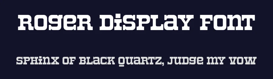 Roger Display Font by Rantautype — Slab Serif Font — thumbnail 2