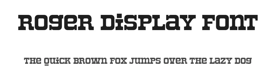 Roger Display Font by Rantautype — Slab Serif Font