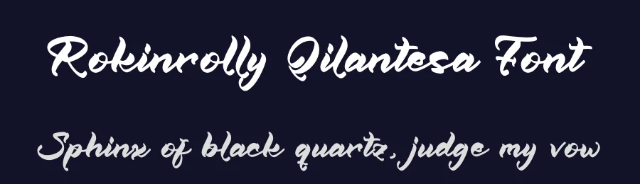 Rokinrolly Qilantesa Font by glorytype — Script Handwritten Font — thumbnail 2