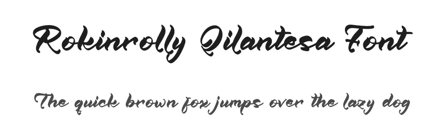 Rokinrolly Qilantesa Font by glorytype — Script Handwritten Font