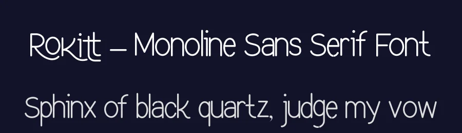 Rokitt – Monoline Sans Serif Font by letterenastudios — Sans Serif Font — thumbnail 2