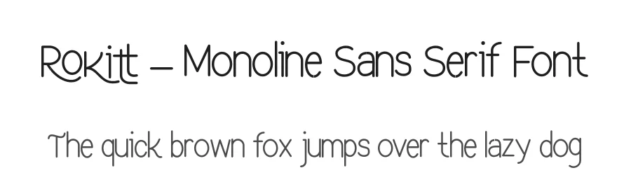 Rokitt – Monoline Sans Serif Font by letterenastudios — Sans Serif Font